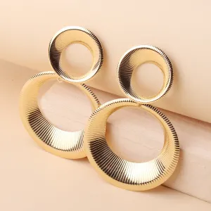 Stylish Personality Metal Hoop Earrings