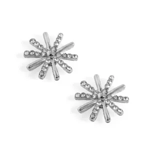 Sunburst Stud Earrings - Silver