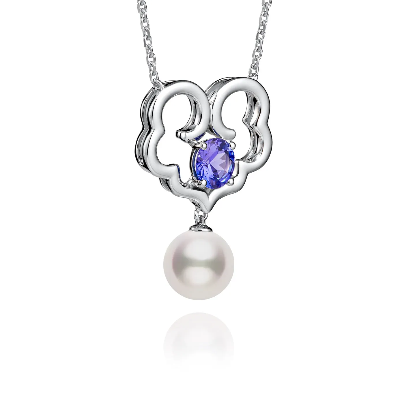 The Timeless Blessings Necklace 18kt White Gold with Tanzanite