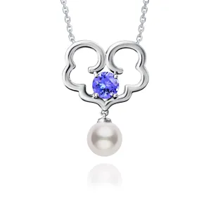 The Timeless Blessings Necklace 18kt White Gold with Tanzanite