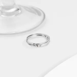 Timeless 925 Sterling Silver Womens Ring (Adjustable)