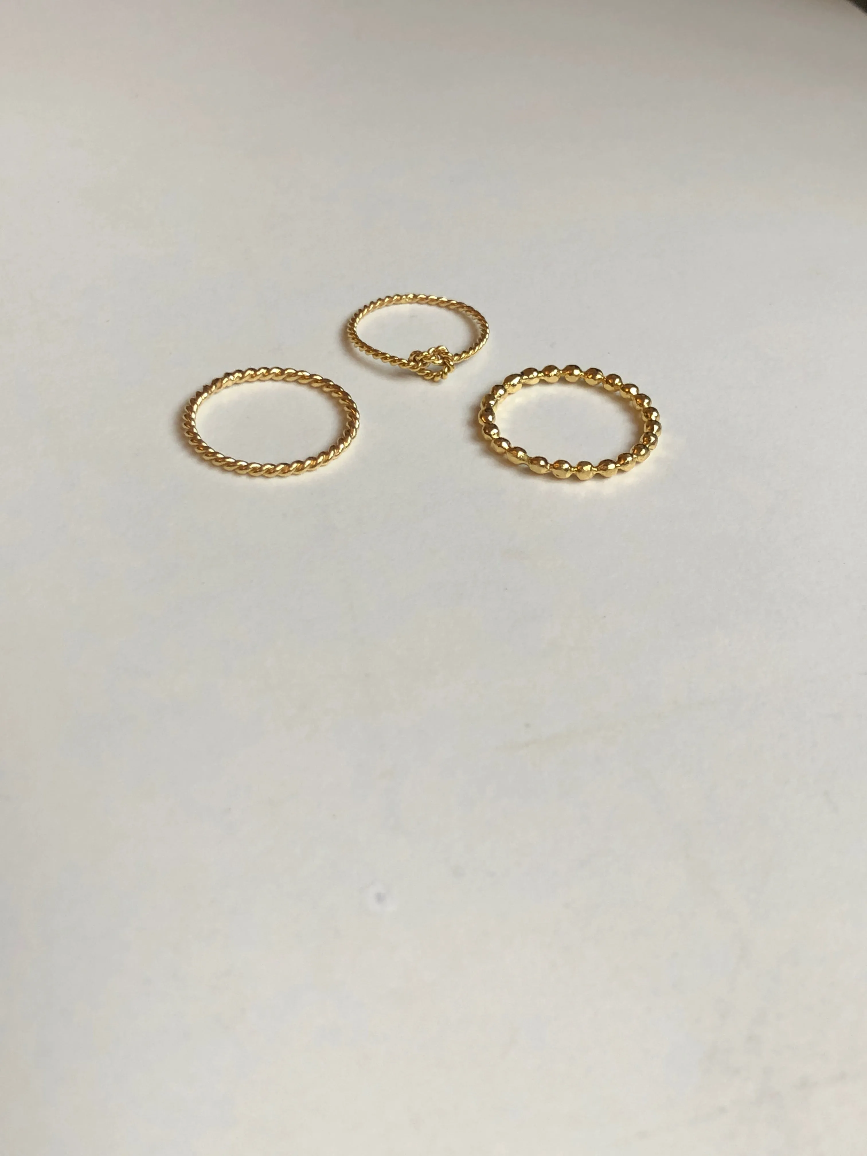 Twist Ring, Solid 14k Gold