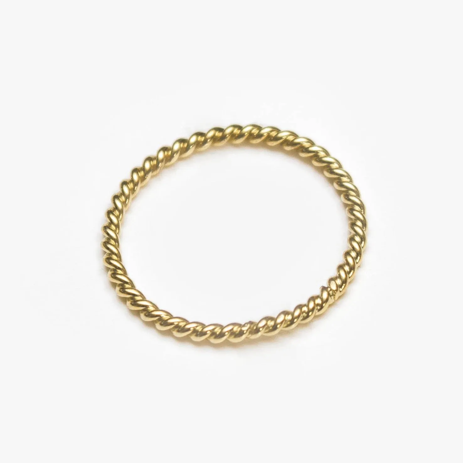 Twist Ring, Solid 14k Gold