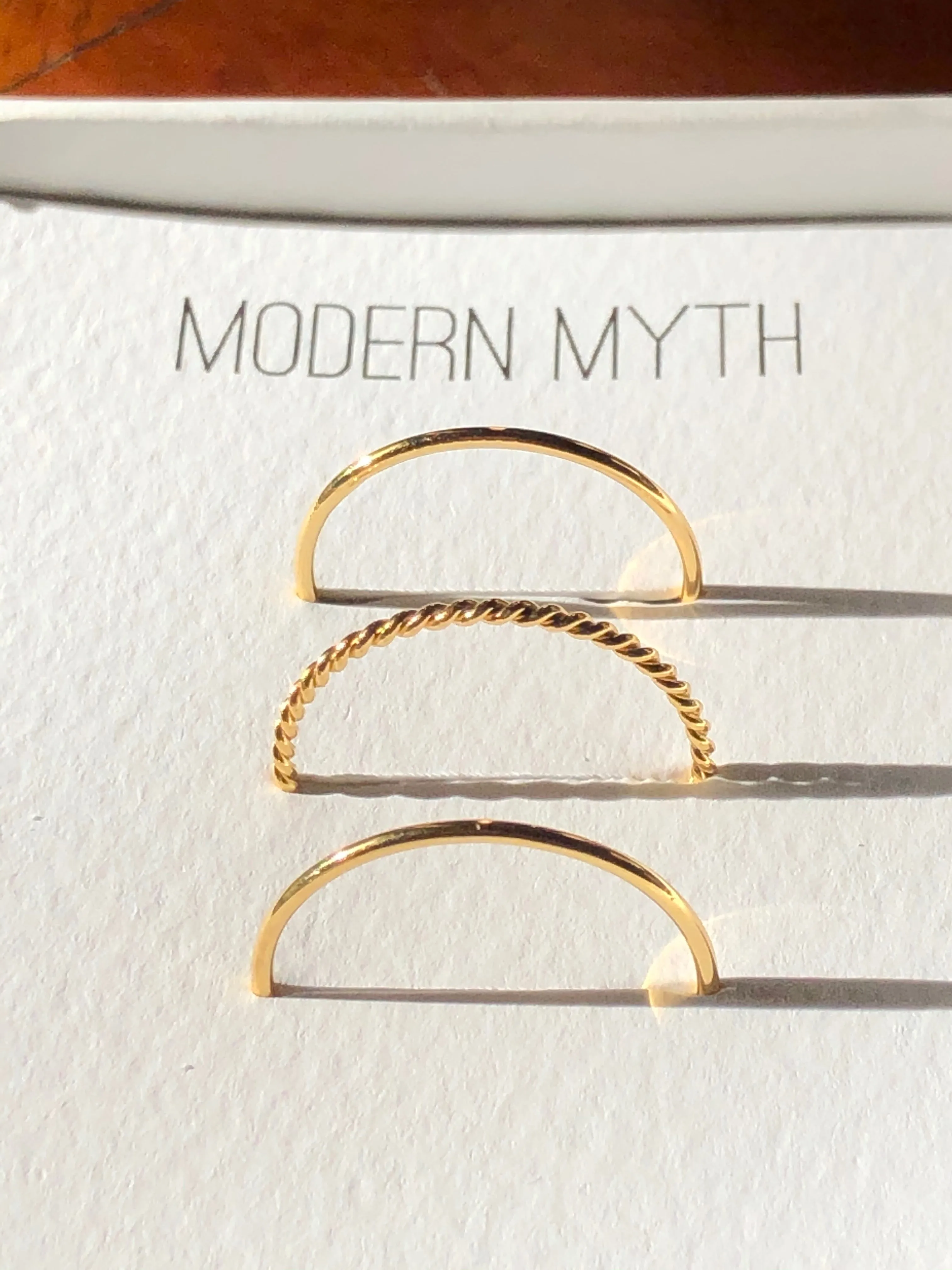 Twist Ring, Solid 14k Gold