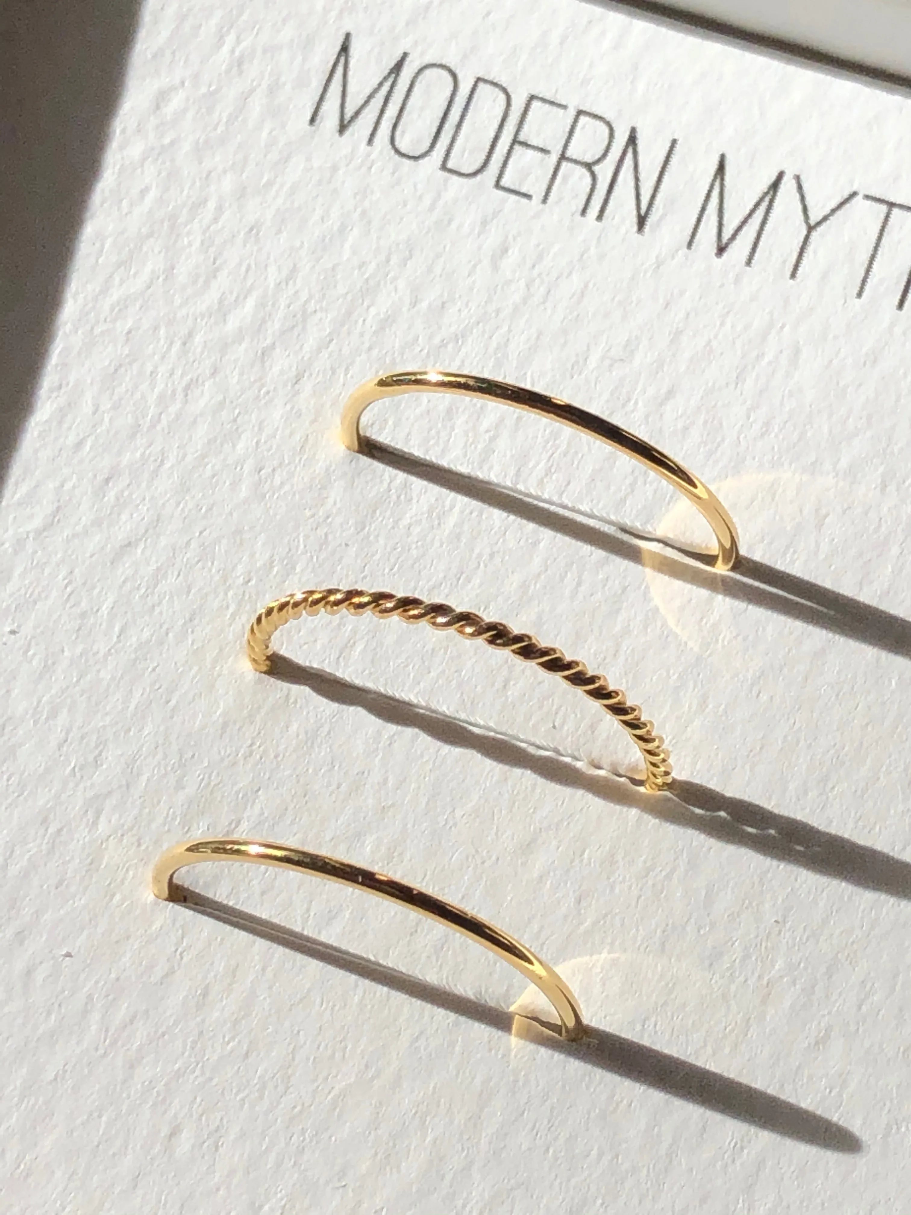 Twist Ring, Solid 14k Gold