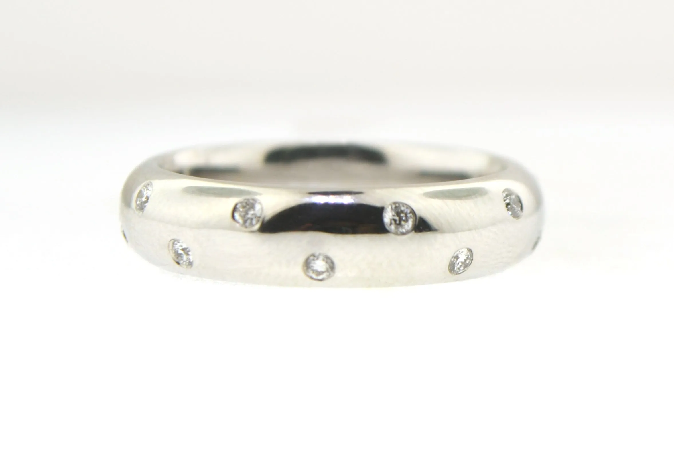 White Gold & Diamond Polka Dot Band