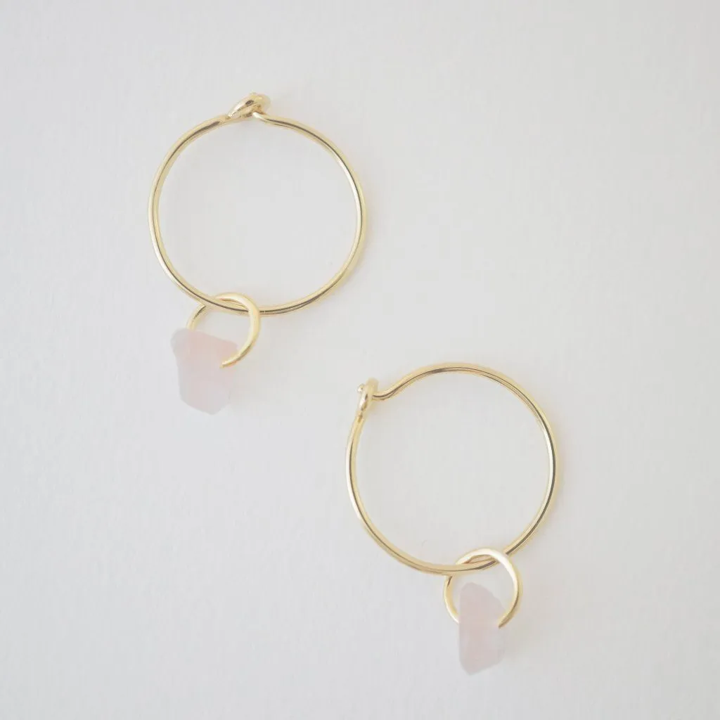 Wishing Crystal Hoop Earrings