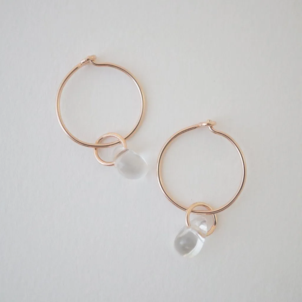 Wishing Crystal Hoop Earrings