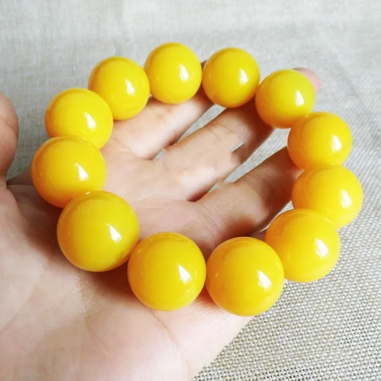 Yellow Retro Chalcedony Agate Bracelet!Very Stylish!!